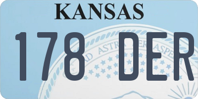 KS license plate 178DER