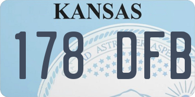 KS license plate 178DFB