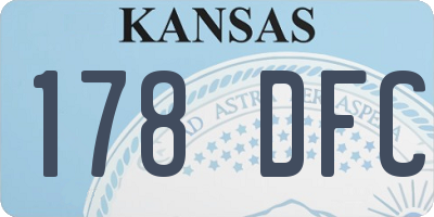 KS license plate 178DFC