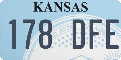 KS license plate 178DFE