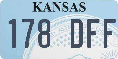 KS license plate 178DFF
