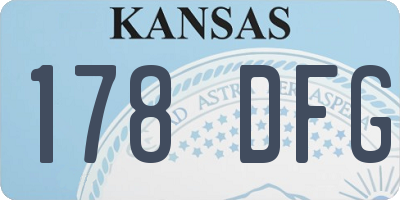 KS license plate 178DFG