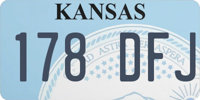 KS license plate 178DFJ