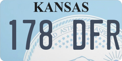 KS license plate 178DFR
