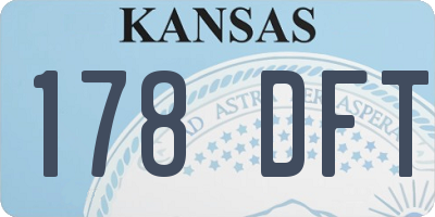KS license plate 178DFT