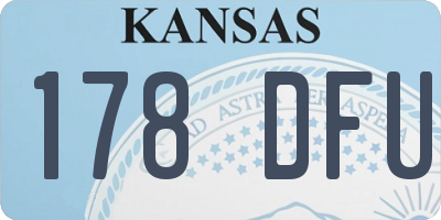 KS license plate 178DFU