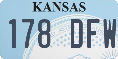 KS license plate 178DFW
