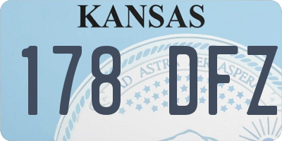 KS license plate 178DFZ
