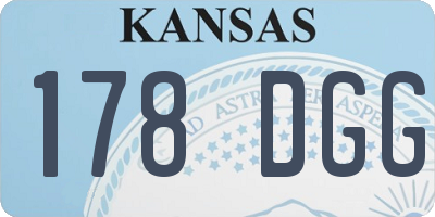 KS license plate 178DGG