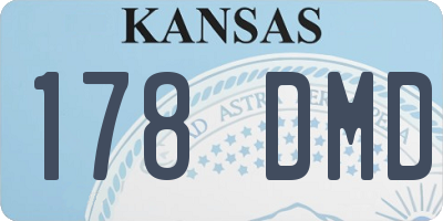 KS license plate 178DMD