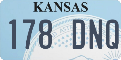 KS license plate 178DNQ