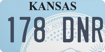 KS license plate 178DNR