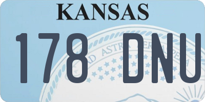 KS license plate 178DNU