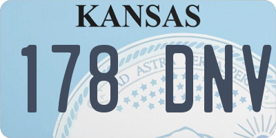 KS license plate 178DNV