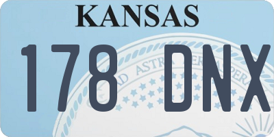 KS license plate 178DNX