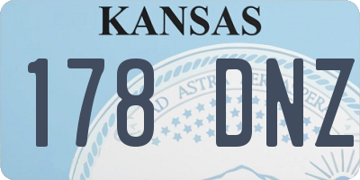 KS license plate 178DNZ
