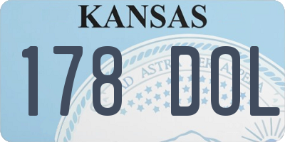 KS license plate 178DOL