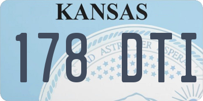 KS license plate 178DTI