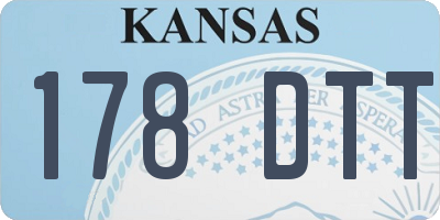 KS license plate 178DTT