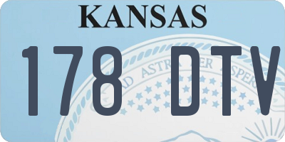 KS license plate 178DTV