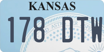 KS license plate 178DTW