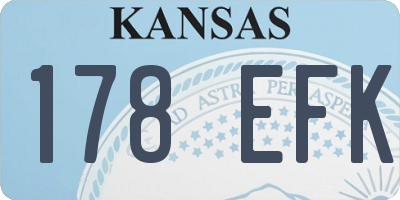 KS license plate 178EFK
