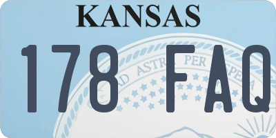 KS license plate 178FAQ