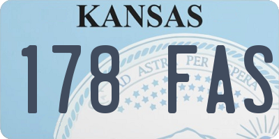 KS license plate 178FAS