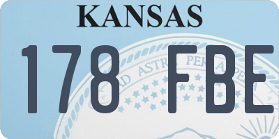 KS license plate 178FBE