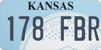 KS license plate 178FBR