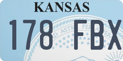 KS license plate 178FBX