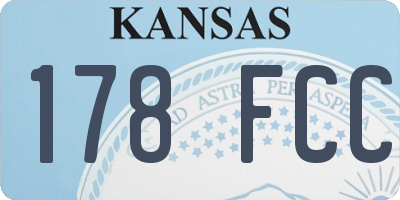 KS license plate 178FCC
