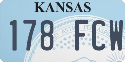 KS license plate 178FCW