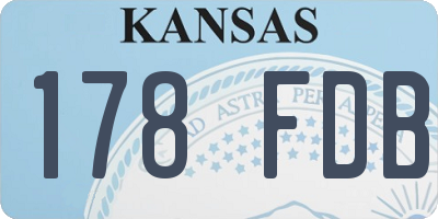 KS license plate 178FDB