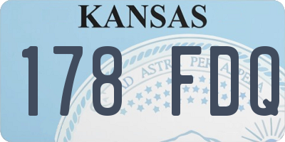 KS license plate 178FDQ