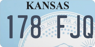 KS license plate 178FJQ