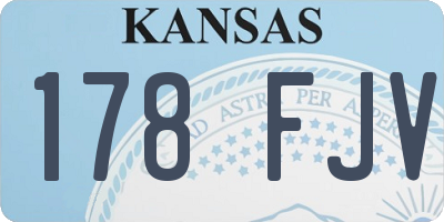 KS license plate 178FJV