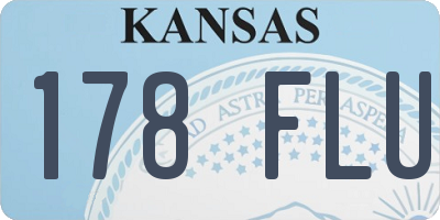 KS license plate 178FLU
