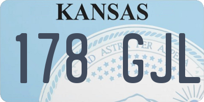 KS license plate 178GJL