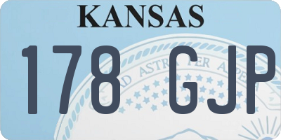 KS license plate 178GJP