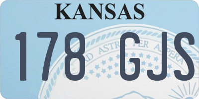 KS license plate 178GJS