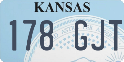 KS license plate 178GJT