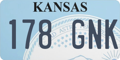 KS license plate 178GNK