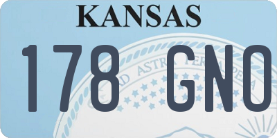 KS license plate 178GNO