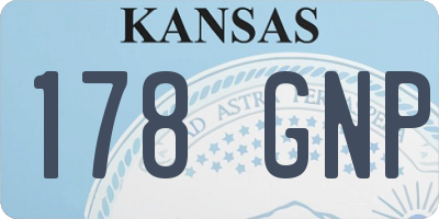 KS license plate 178GNP