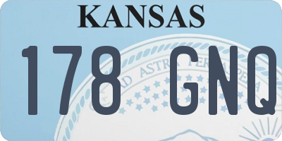 KS license plate 178GNQ