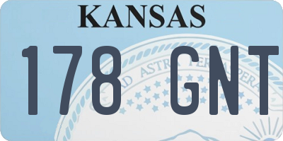 KS license plate 178GNT