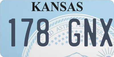 KS license plate 178GNX