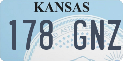 KS license plate 178GNZ