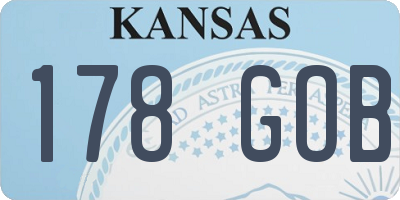 KS license plate 178GOB